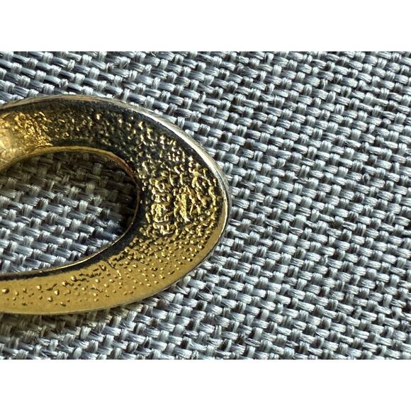 Vtg. Abstract Gold Tone Brooch Pin Modernist Infinity Career MCM Minimalist - Picture 4 of 5